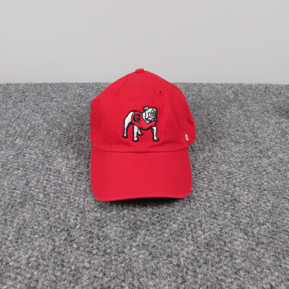 Georgia Bulldogs Hat Cap Mens One Size Red Embroidered Adjustable Back